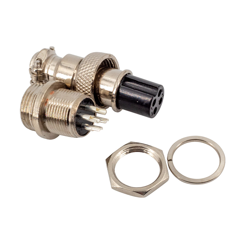 5 Paar GX12 4 Pin Stecker + Buchse