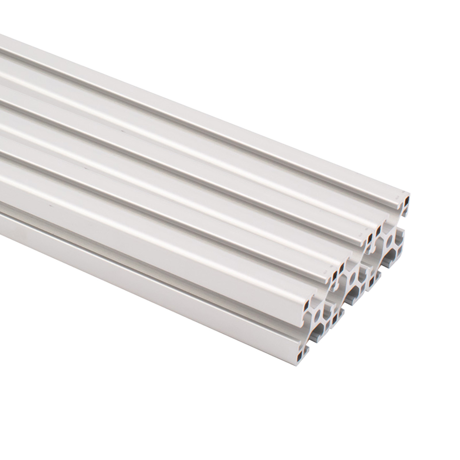 0,5 Meter Aluprofil 20x40 B-Typ Nut 6 Silber