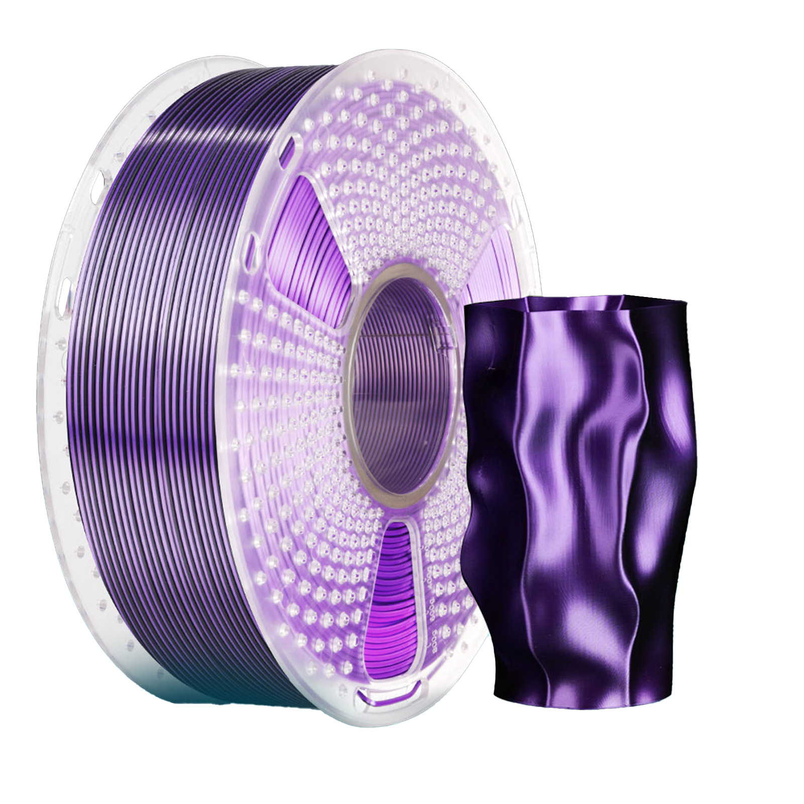 yourDroid DualColor Biosilk PLA+ Filament Schwarz/Lila 1.75mm 1kg