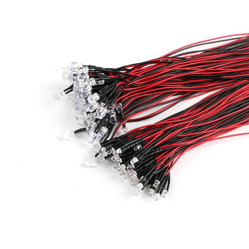 10 Stück 3mm F3 LED lila verkabelt 20cm 5-12V