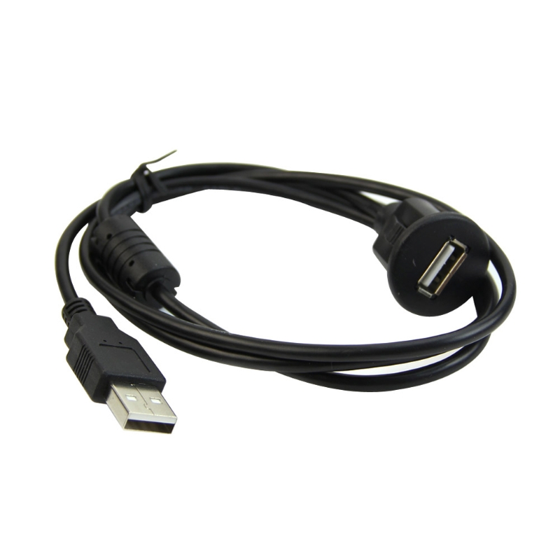 USB 2.0 A Stecker auf USB A Buchse Panel Mount 100 cm