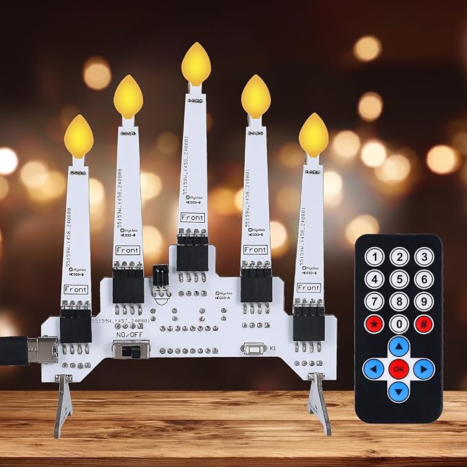 Bausatz Elektronische LED Kerzen mit Fernbedienung  10 Lichtmodi