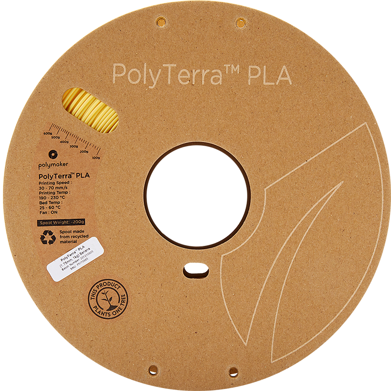 Polymaker PolyTerra PLA Filament Banana 1.75mm 1kg