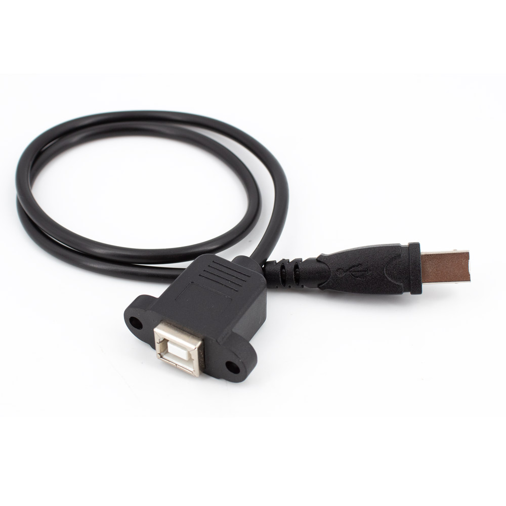 USB 2.0 B Stecker auf USB B Buchse Panel Mount 50 cm