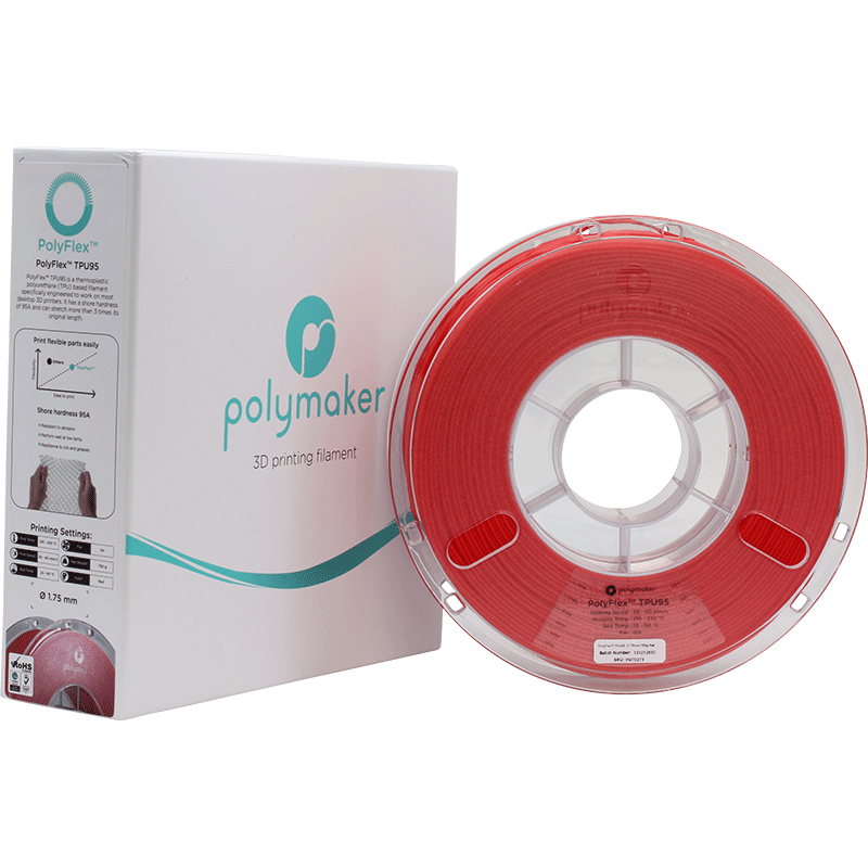 Polymaker PolyFlex TPU95 Filament Rot 1.75mm 750g