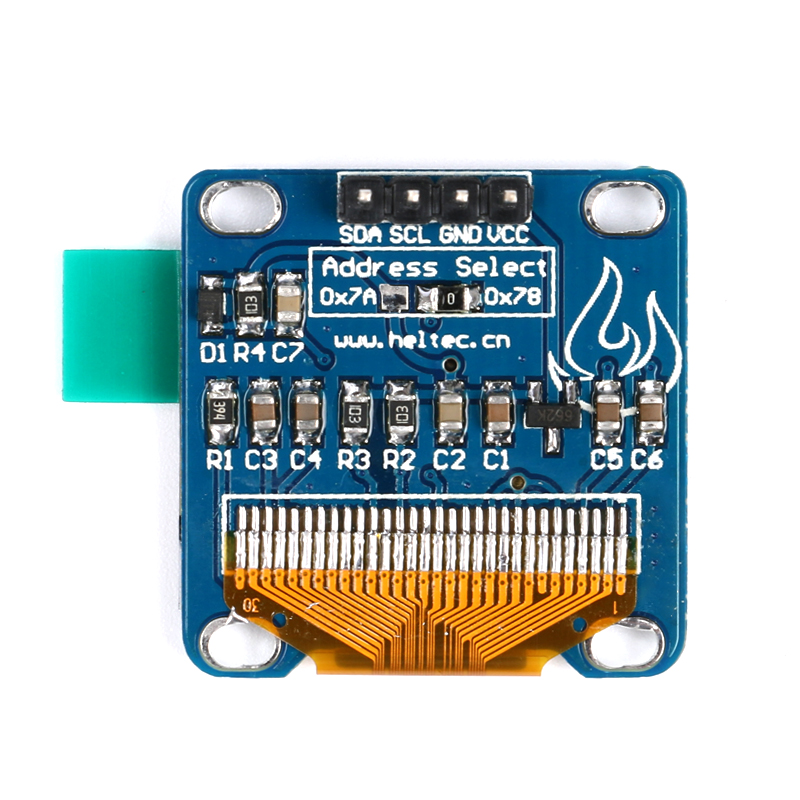 0.96" OLED Display Blau / Gelb  I2C/IIC/TWI 128x64 Pixel für Arduino