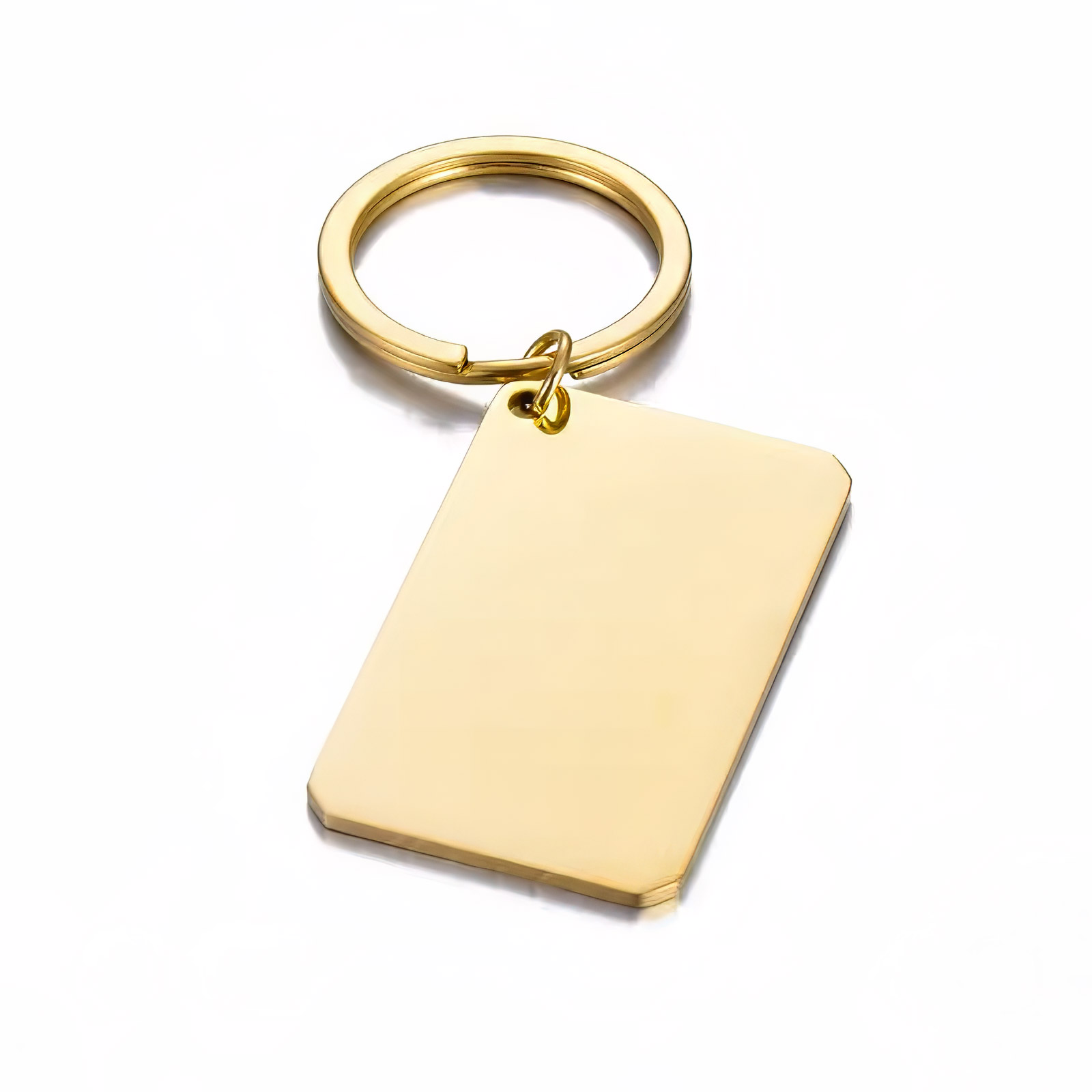 Edelstahl Schlüsselanhänger Rohling 30x50 mm Gold – Gravur Anhänger DIY