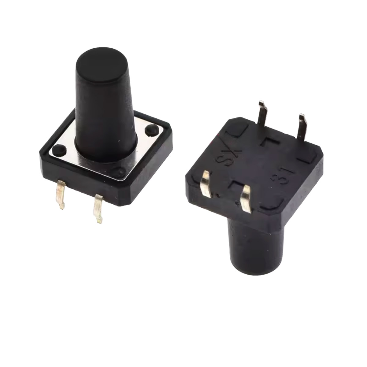 10x Taktschalter 12×12×15mm THT Drucktaster für Arduino, Raspberry Pi und Prototyping