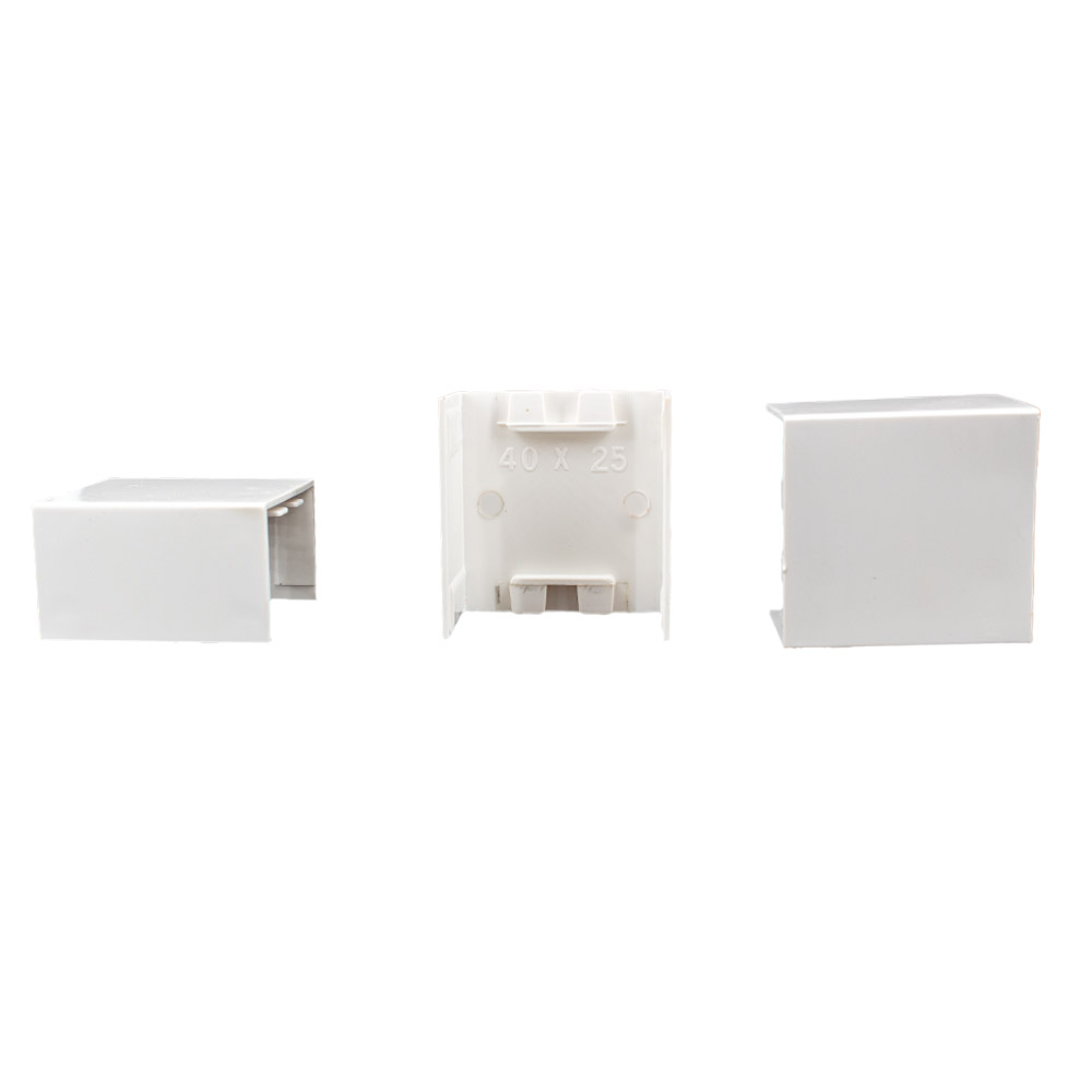 10x yourDroid Kabelkanal Verbinder 40x25 weiss