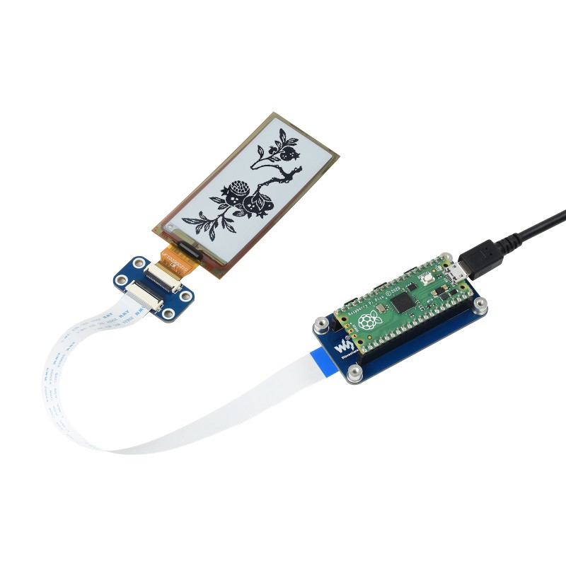 Waveshare 2.9" Flexibles E-Paper Display Modul für Raspberry Pi Pico