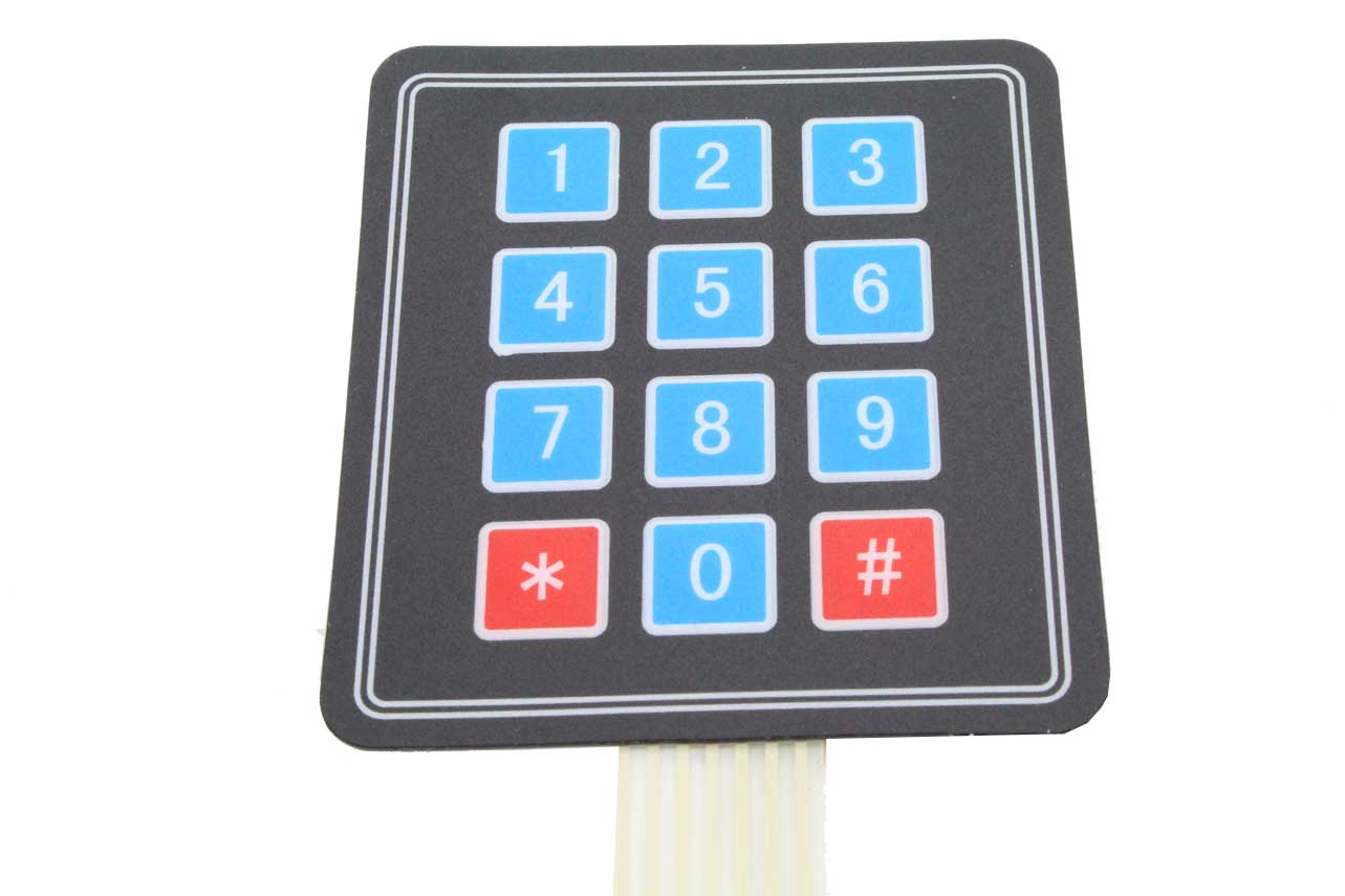 Keypad / Tastenfeld mit 12 Tasten mit Membrantastatur