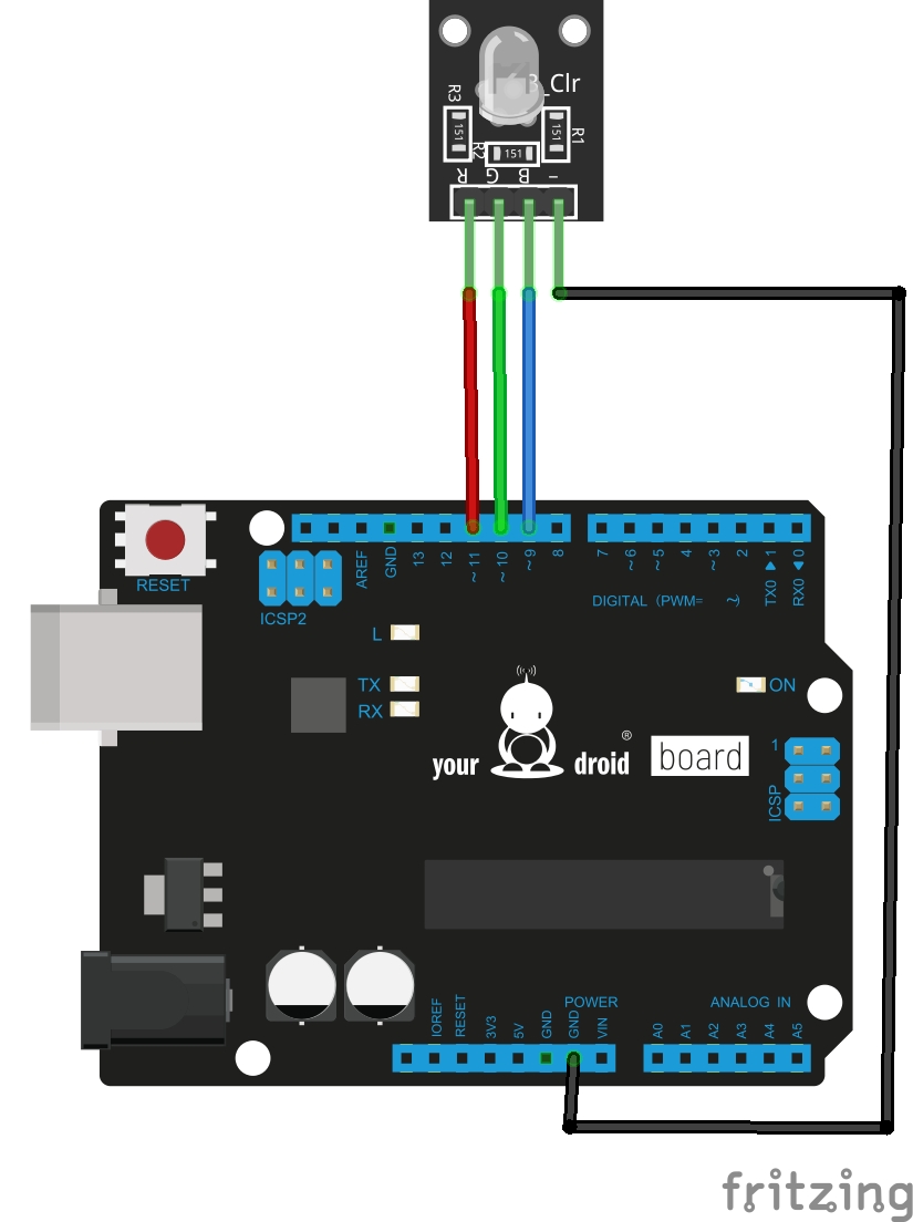 RGB LED Modul KY016 kompatibel mit Arduino