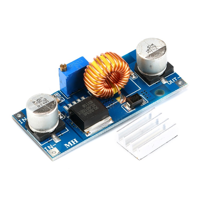 Spannungswandler XL4015 DC-DC Step-Down Modul mit Kühlkörper
