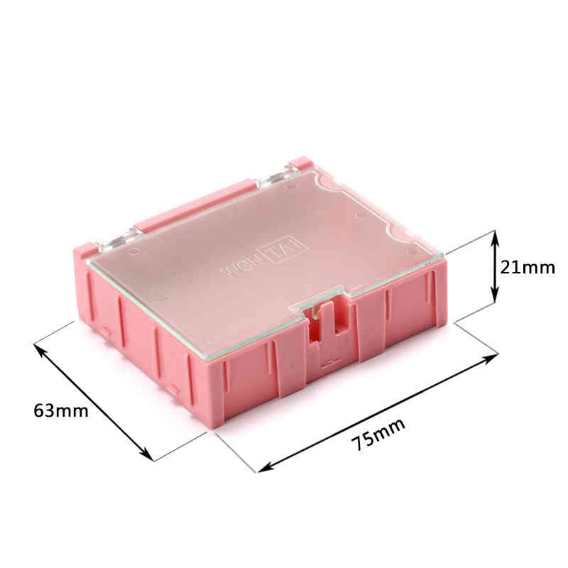 1x Leer Container Box 3 für SMD Bauelemente - grün