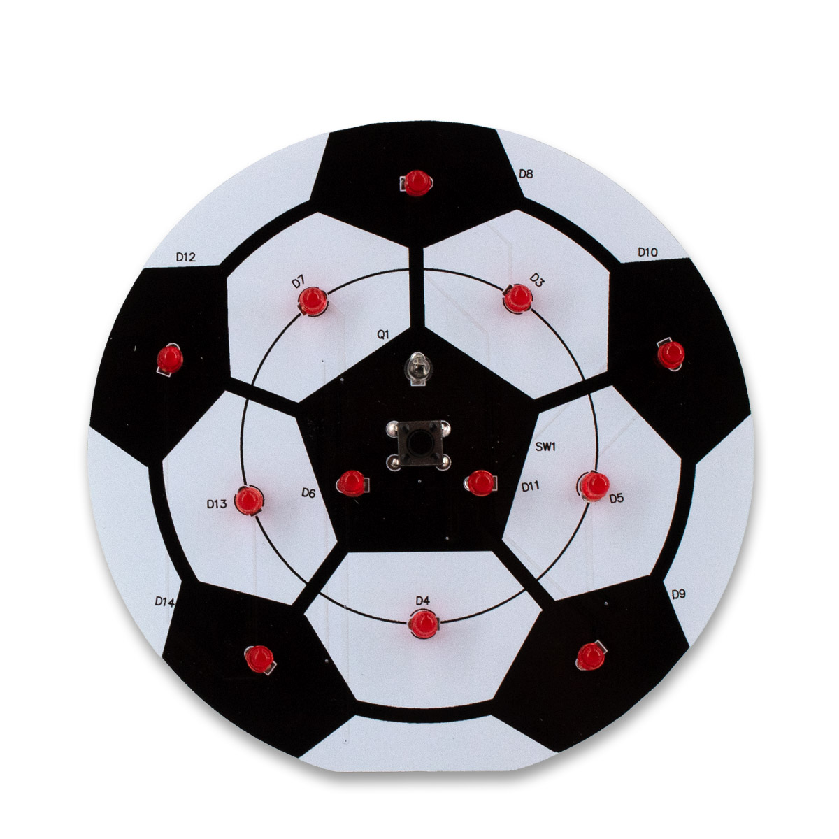 Bausatz LED-Fußball Übungsplatine zum Löten