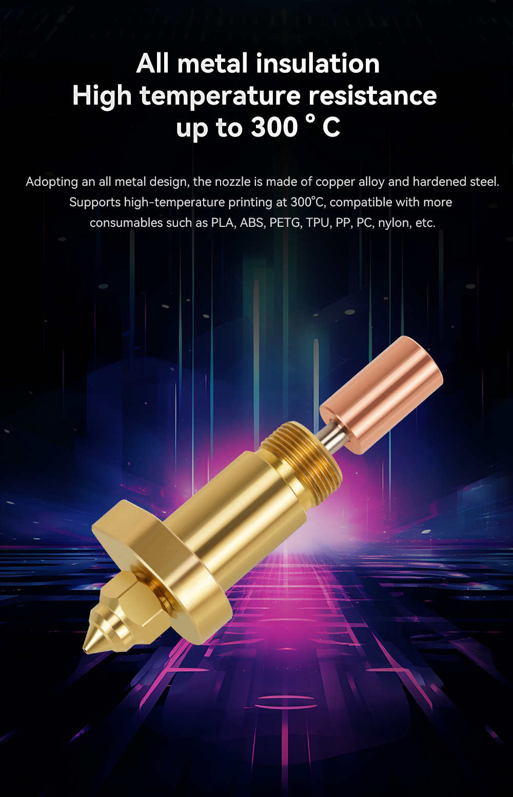 Upgrade Hotend 0.4mm gehärtete Düse für Creality K1 / K1 Max