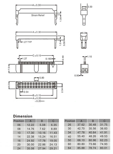 10 Stück IDC Buchse 16-Polig 2x8P 2.54mm – Bild 3