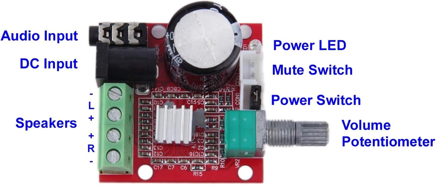 PAM8610 Mini Stereo Audio Verstärker 12V 10W