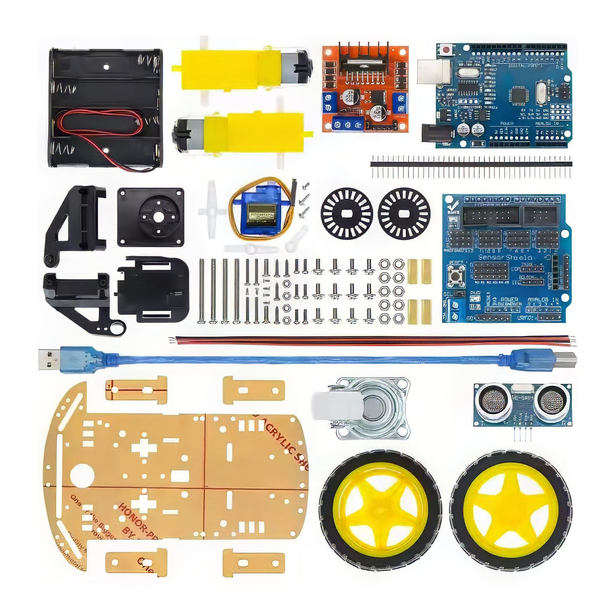 Bausatz 2WD Roboter Smart Car Arduino Kit