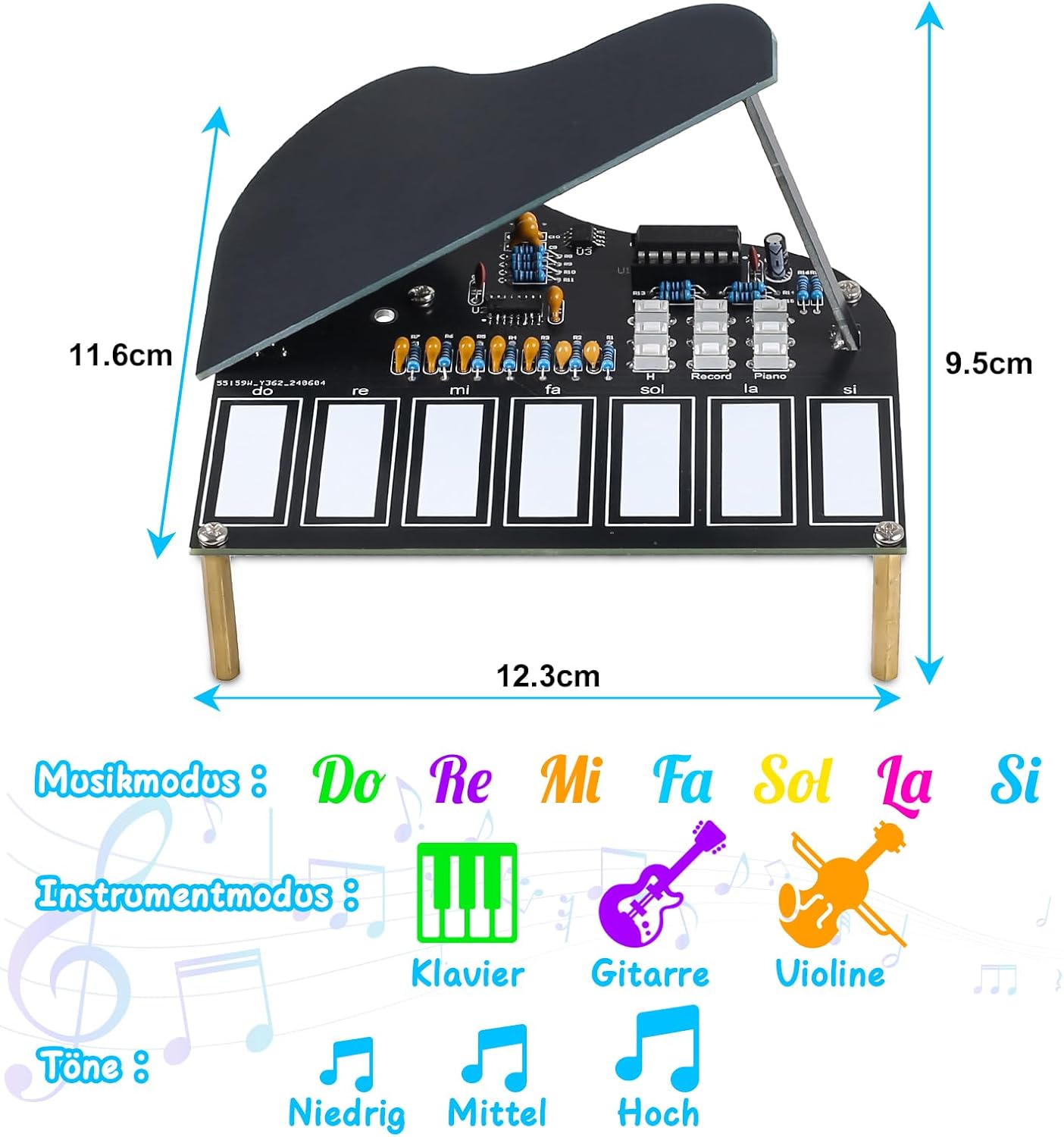 Bausatz Elektronisches Piano mit Touchfunktion und Aufnahme