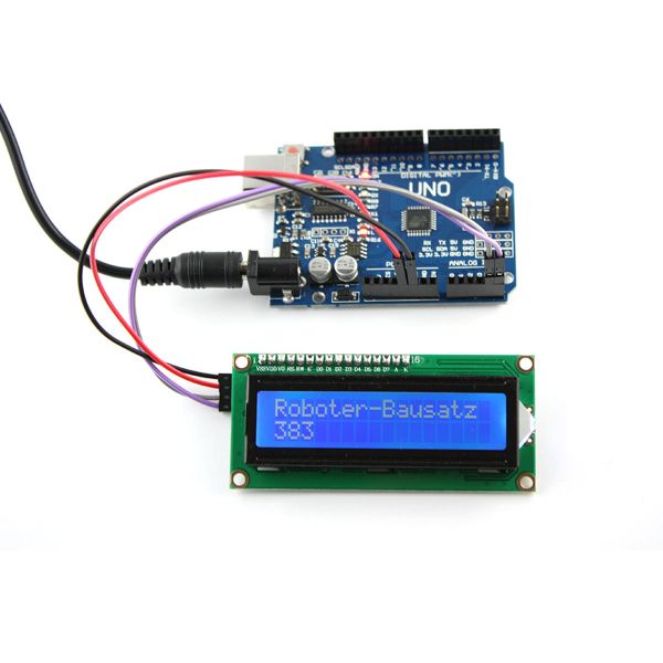 Hello World Beispiel auf einem LCD-Display mit Arduino