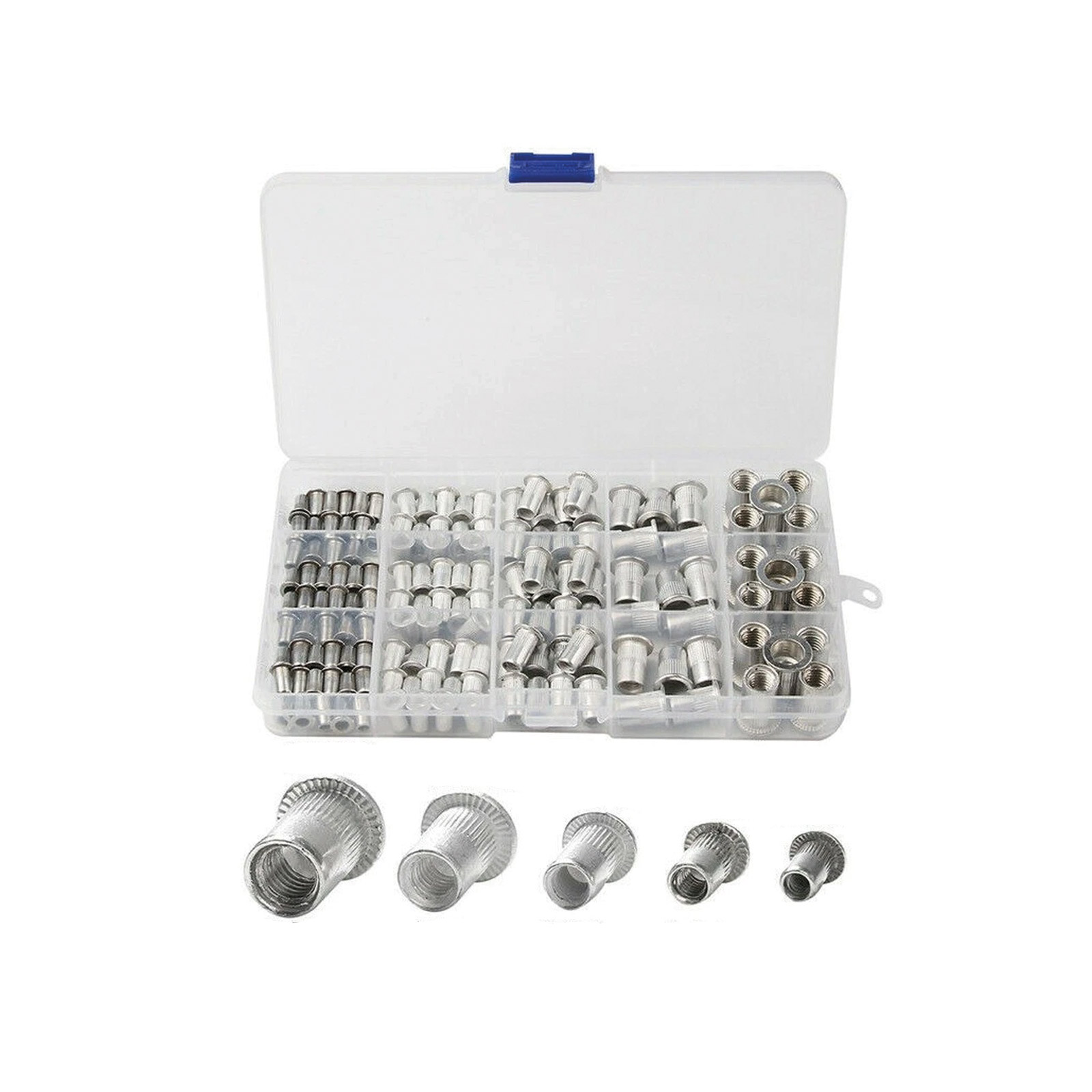 Nietmuttern Sortiment 150 Stück M3/M4/M5/M6/M8 Aluminium