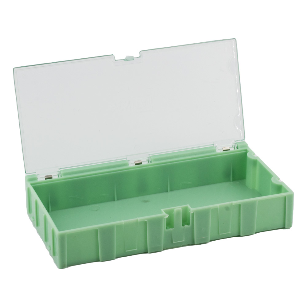 Leer Container Box 4 für SMD Bauelemente - grün