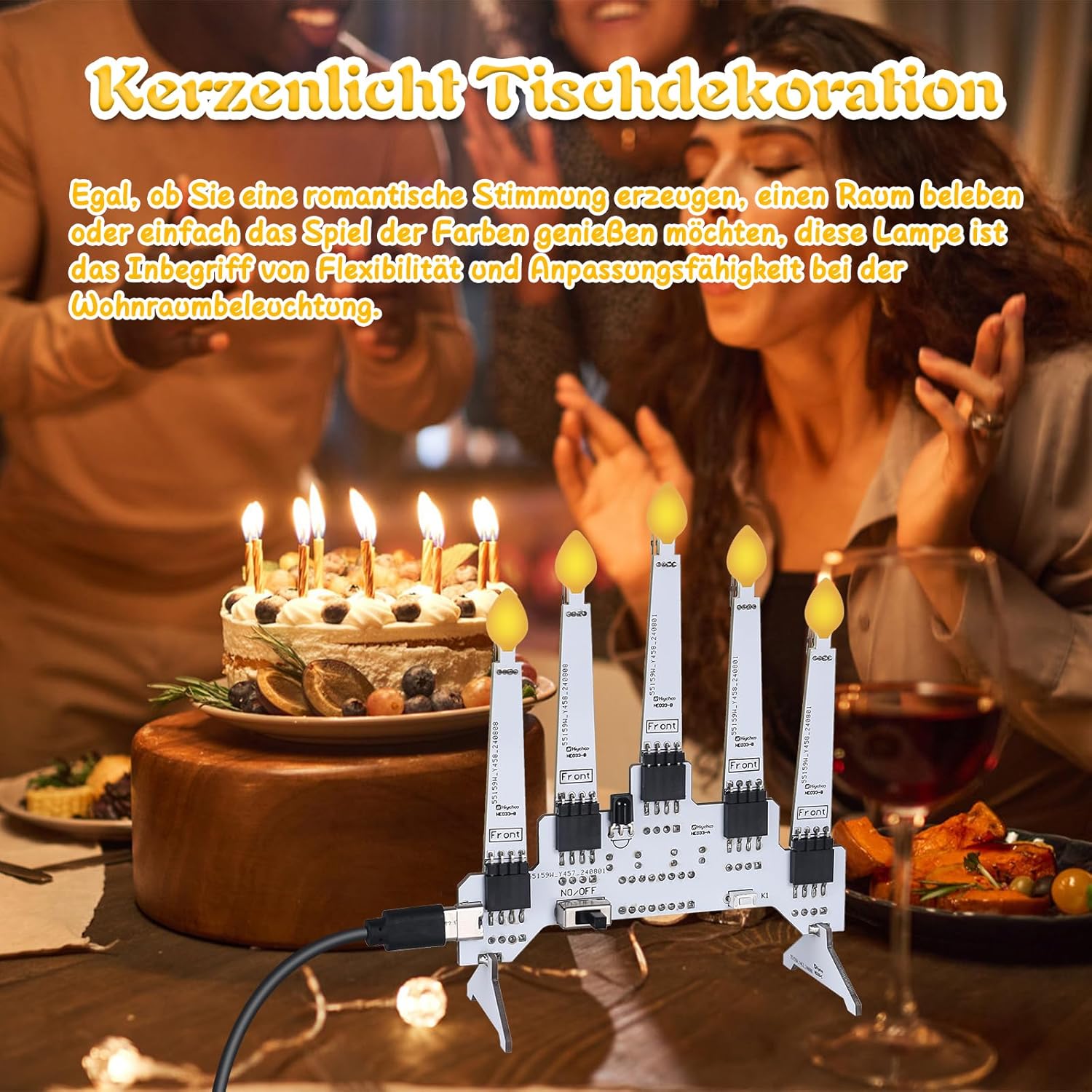 Bausatz Elektronische LED Kerzen mit Fernbedienung  10 Lichtmodi