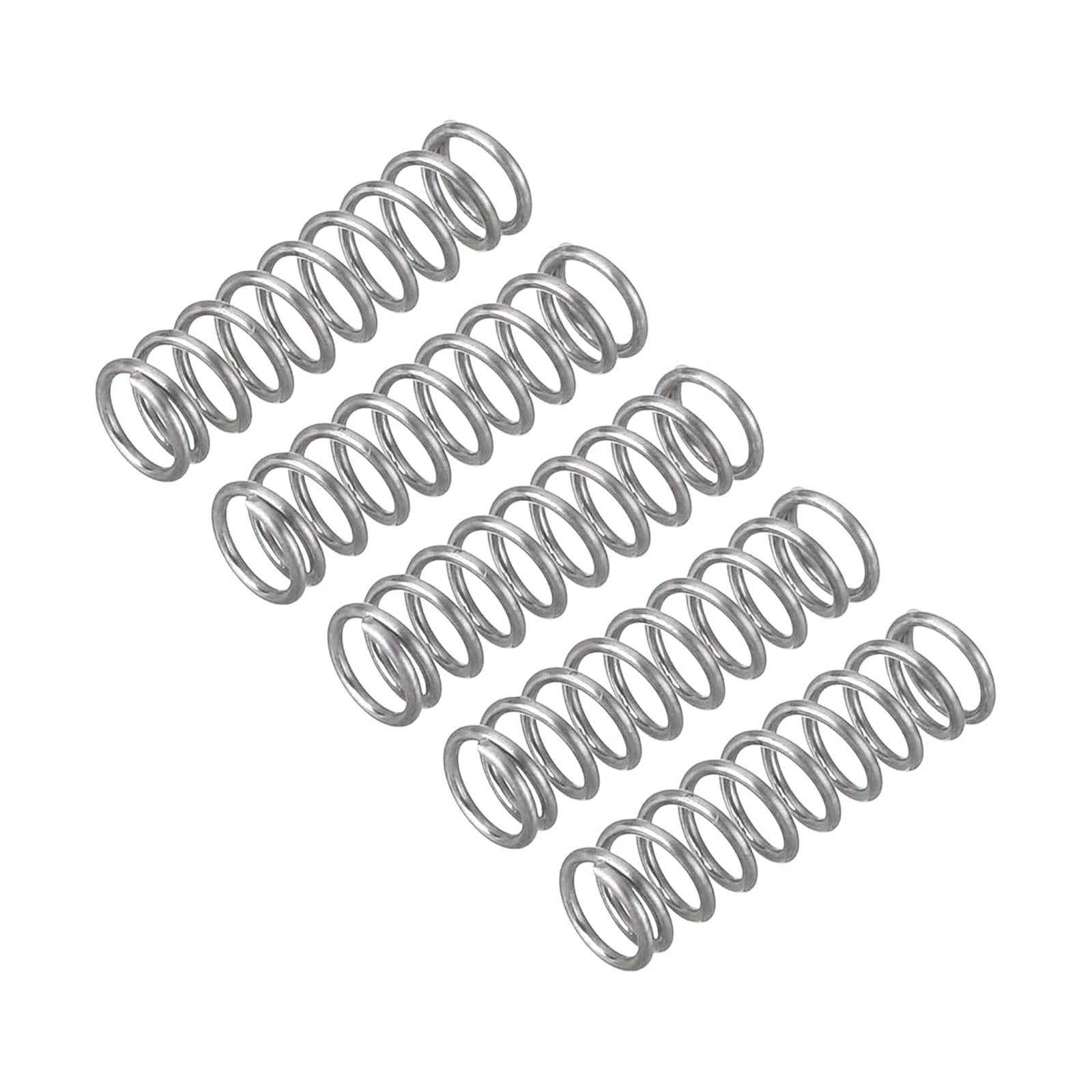 5x Druckfeder Edelstahl 0.5 x 5 x 15mm Kompressionsfeder