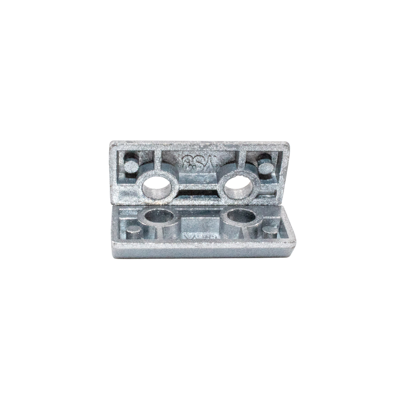 2x Metall Scharniere für 2020 Aluminiumprofile Silber