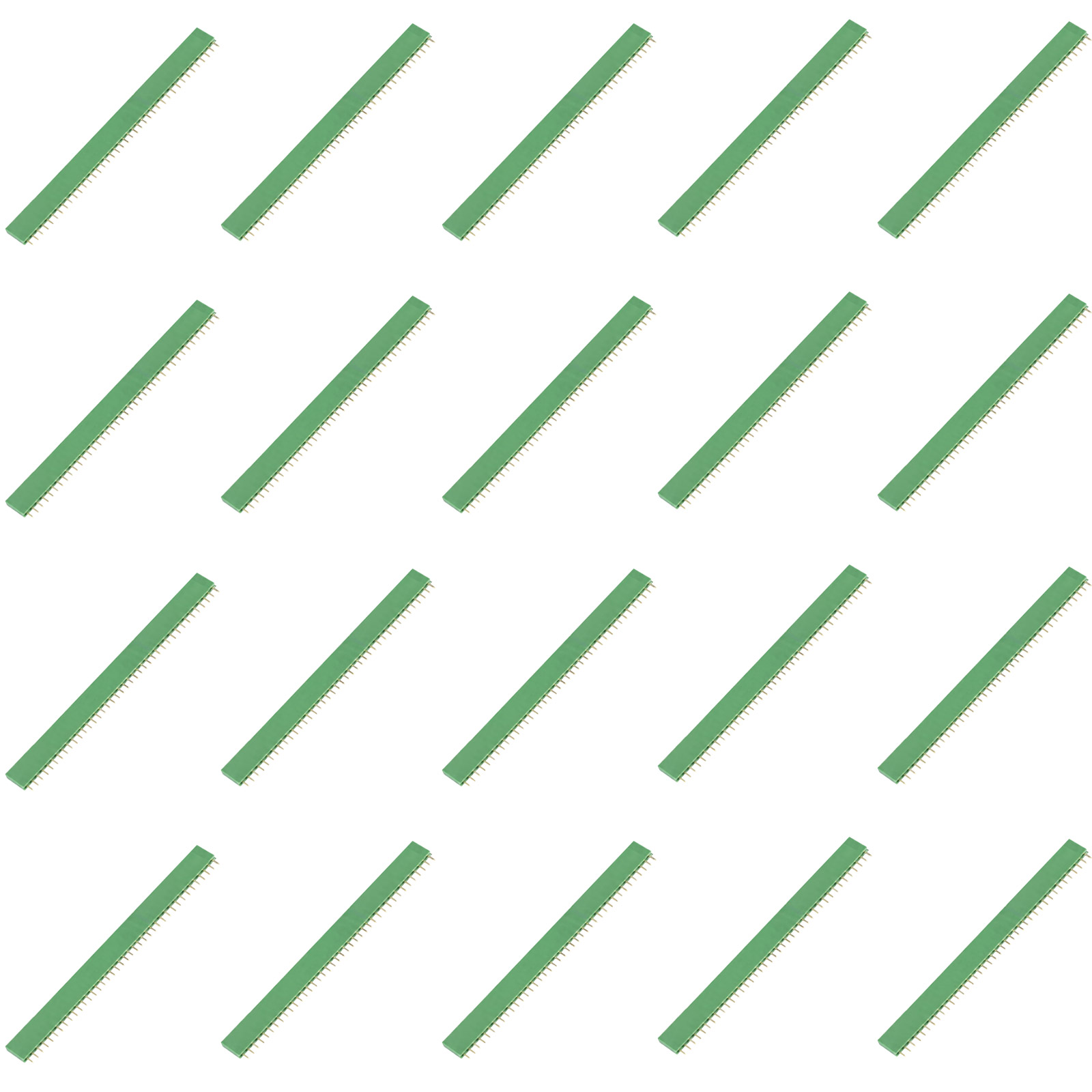 20x Buchsenleiste 40-polig 2,54mm grün
