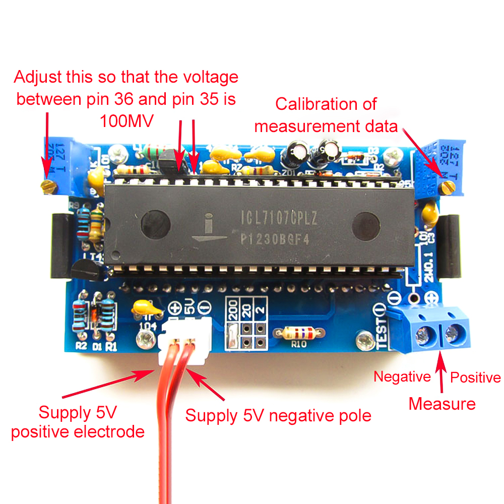 ICL7107 Digitaler Voltmeter Modul 5V – Bild 6