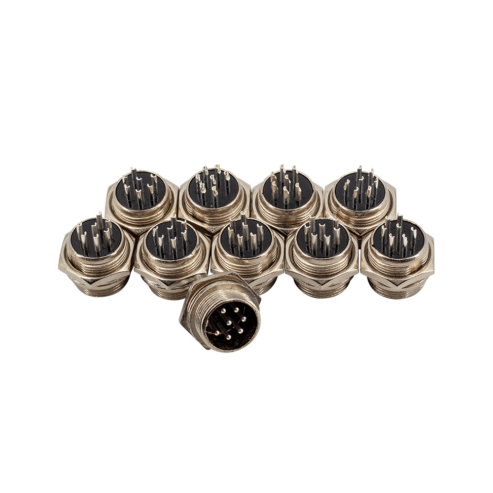 10x GX16 7 Pin Stecker + Buchse