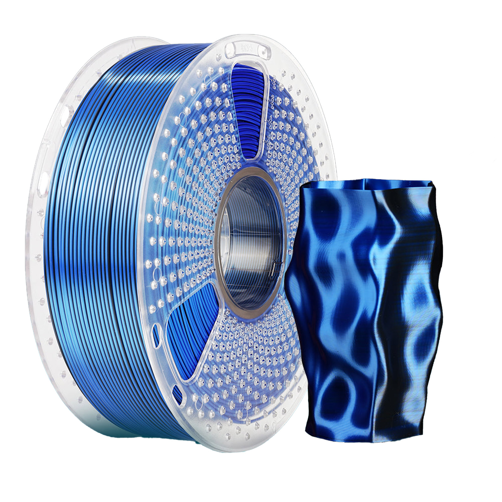 yourDroid DualColor Biosilk PLA+ Filament Schwarz/Blau 1.75mm 1kg