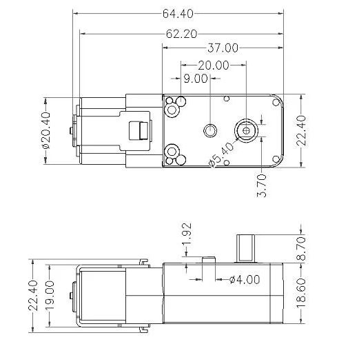 1:90 DC Getriebemotor 110RPM – 3–6V Metallmotor mit Doppelwelle für Arduino & Roboter