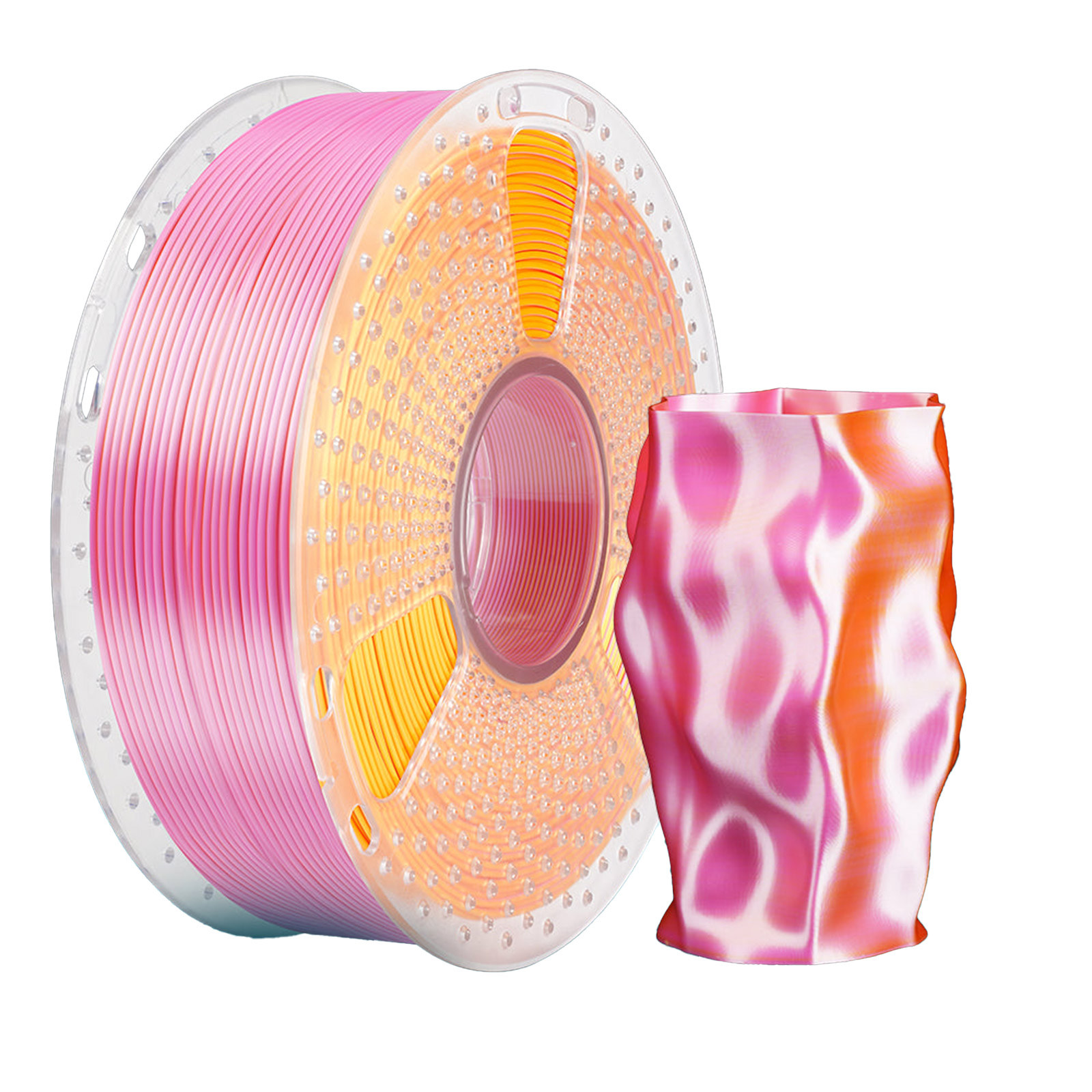 yourDroid DualColor Biosilk PLA+ Filament Pink/Gold 1.75mm 1kg