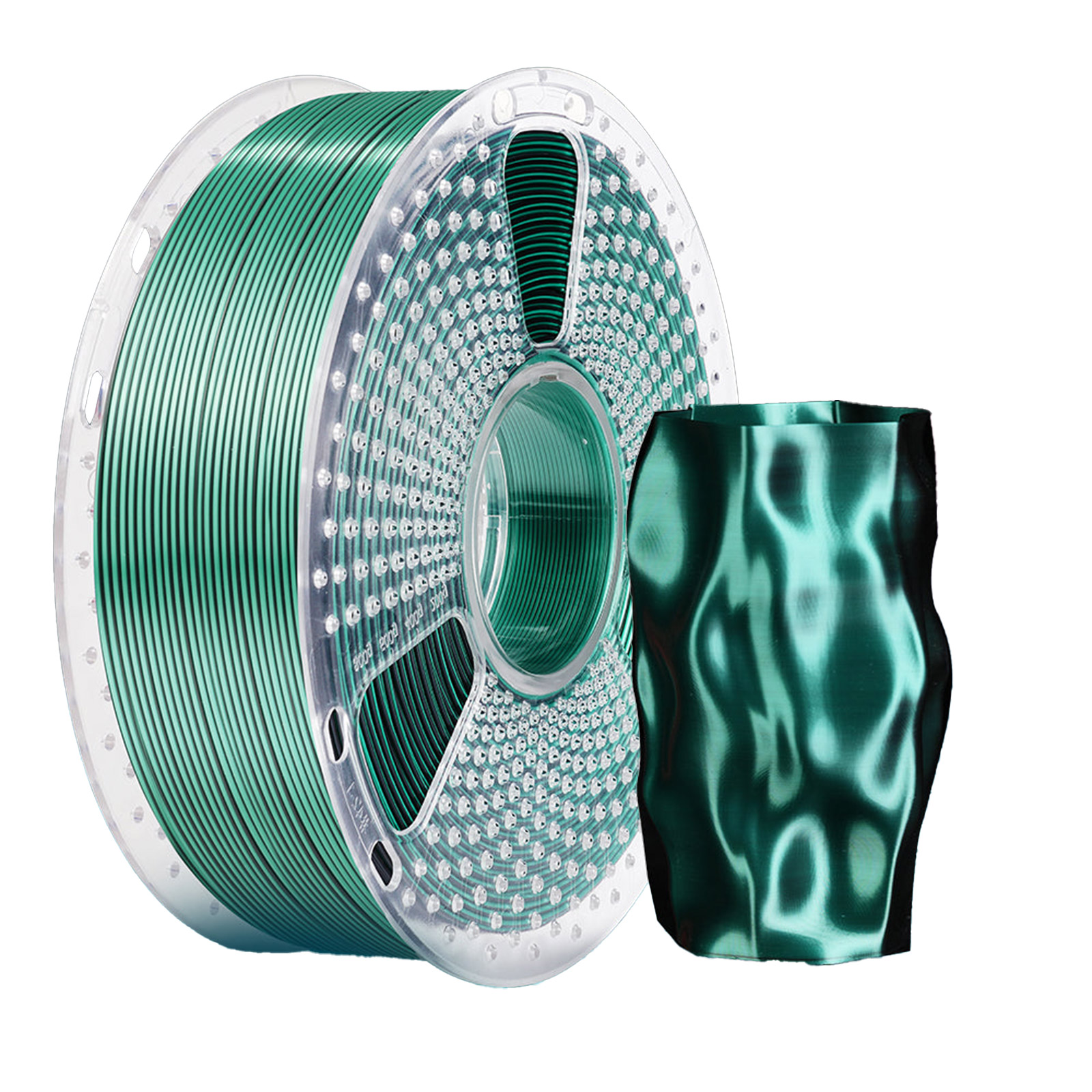 yourDroid DualColor Biosilk PLA+ Filament Schwarz/Grün 1.75mm 1kg