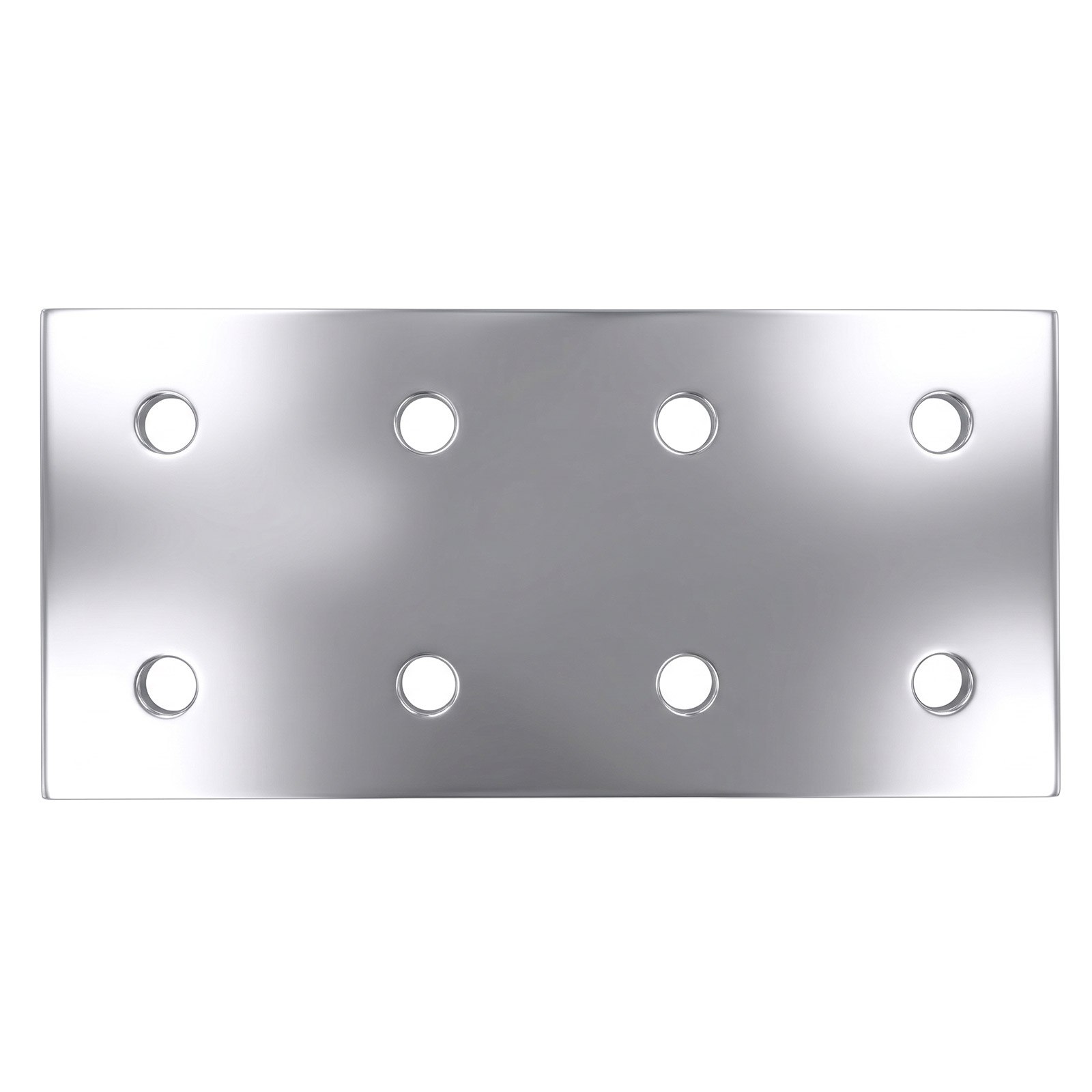 Montageplatte 2024 für Aluminiumprofile Silber
