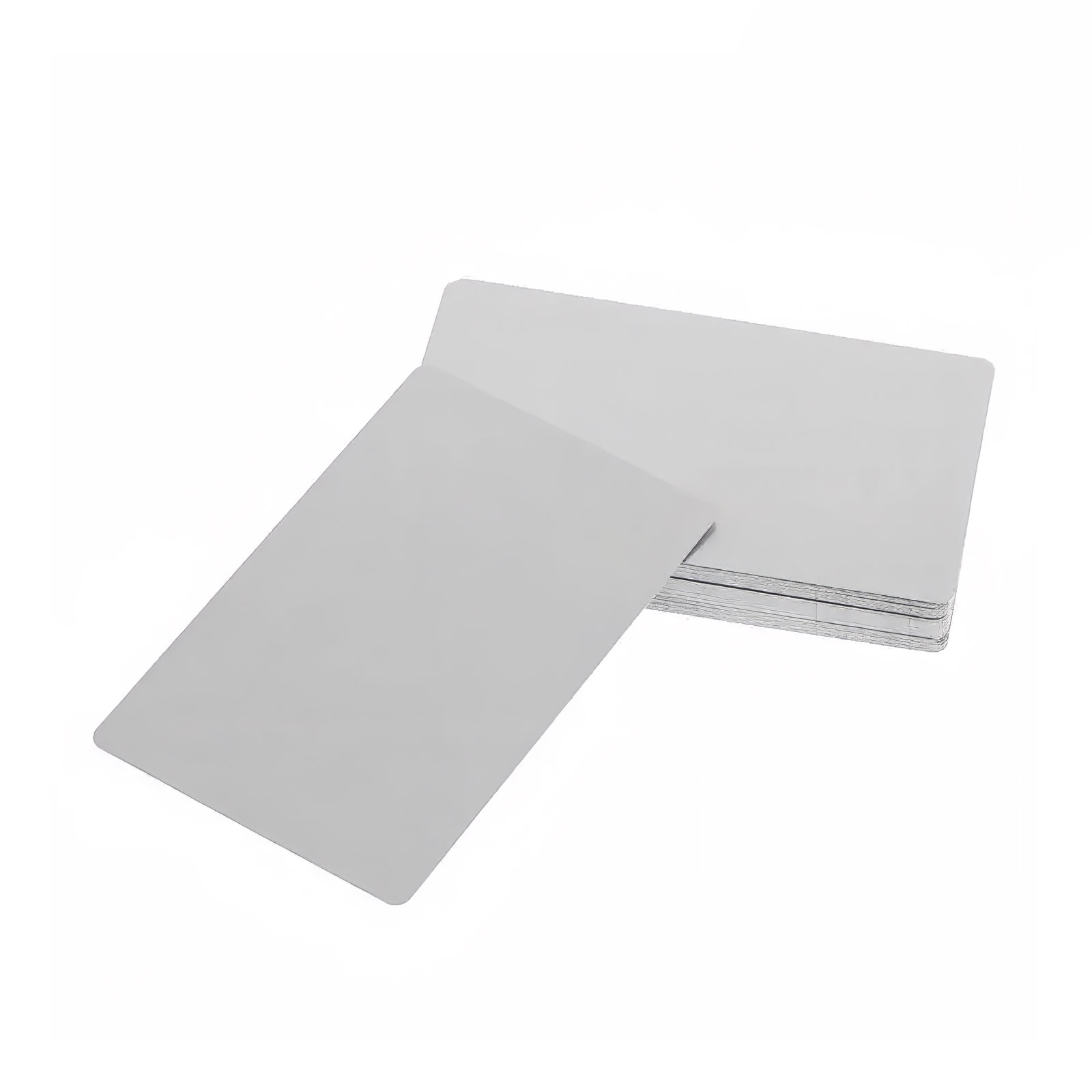 50 Stück Metall Visitenkarte Silber Rohling Blank für Lasergravur Businesskarte