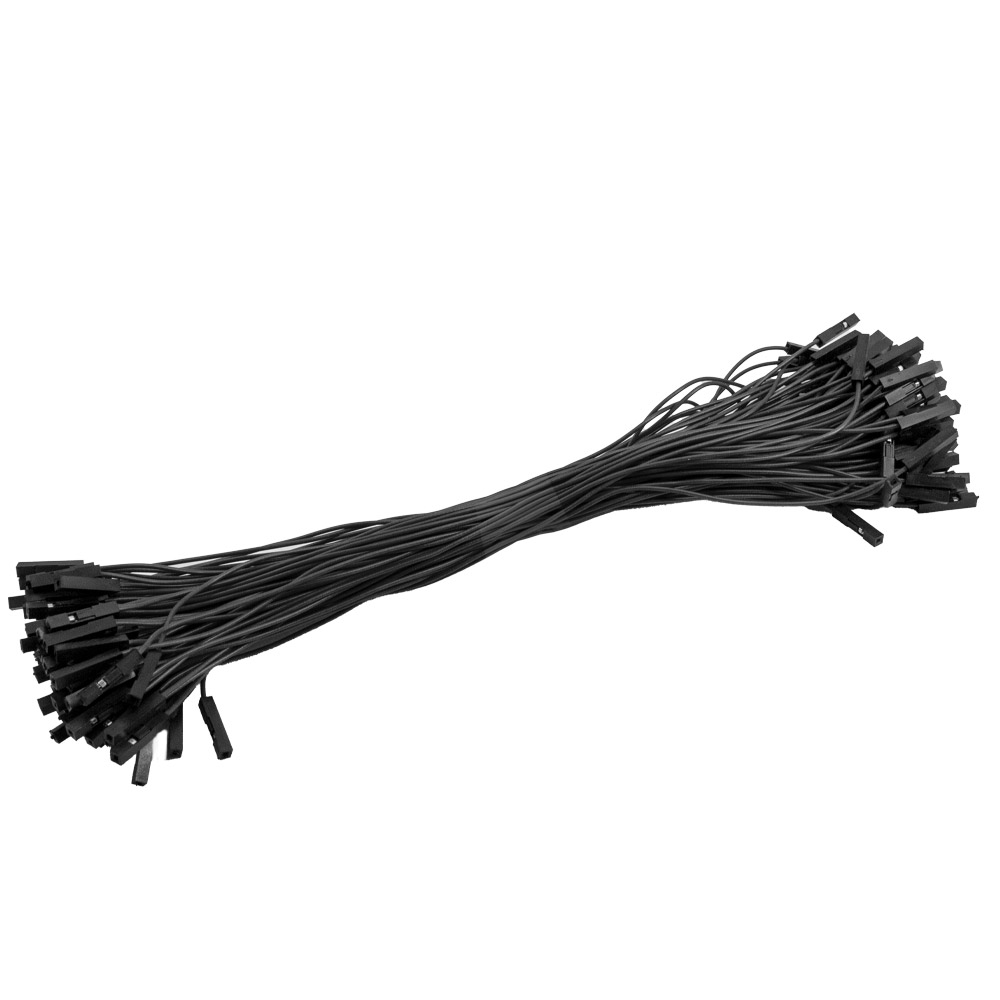 100 Dupont / Jumper Kabel 20 cm Buchse-Buchse zufällige Farbe