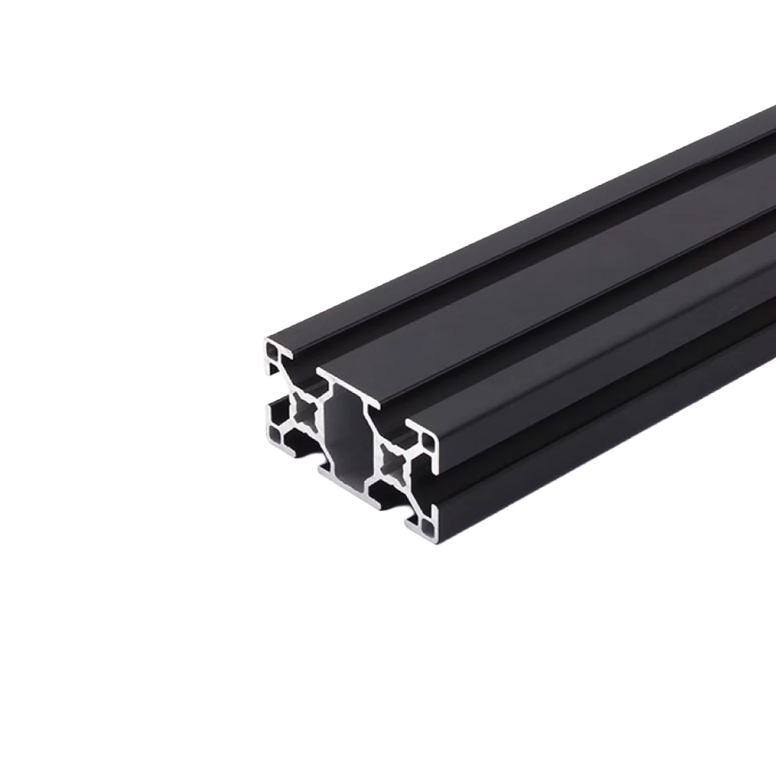 1 Meter Aluprofil 30x60L B-Typ Nut 8 Schwarz