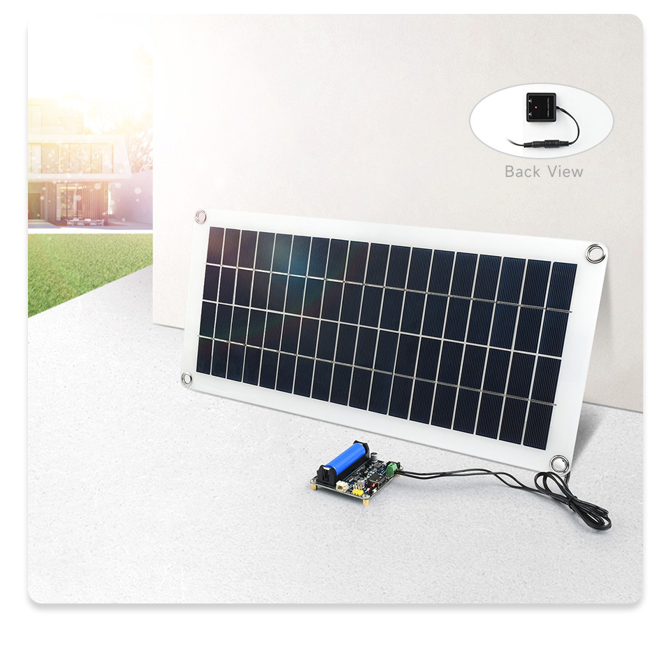 Waveshare Semi-flexibles Solarpanel, 18V 10W mit 5V USB-Ausgänge
