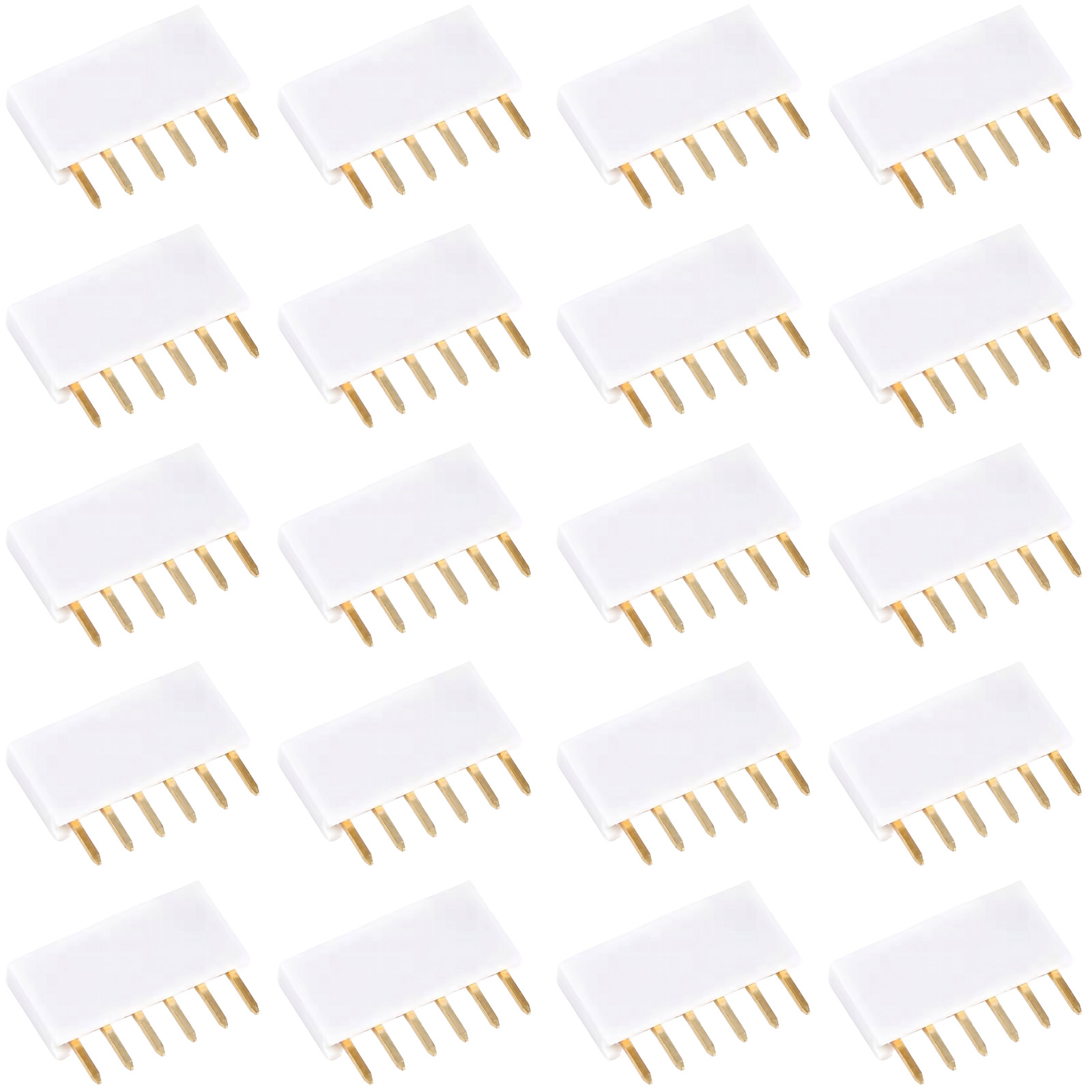 20x Buchsenleiste 6-polig 2,54mm weiß