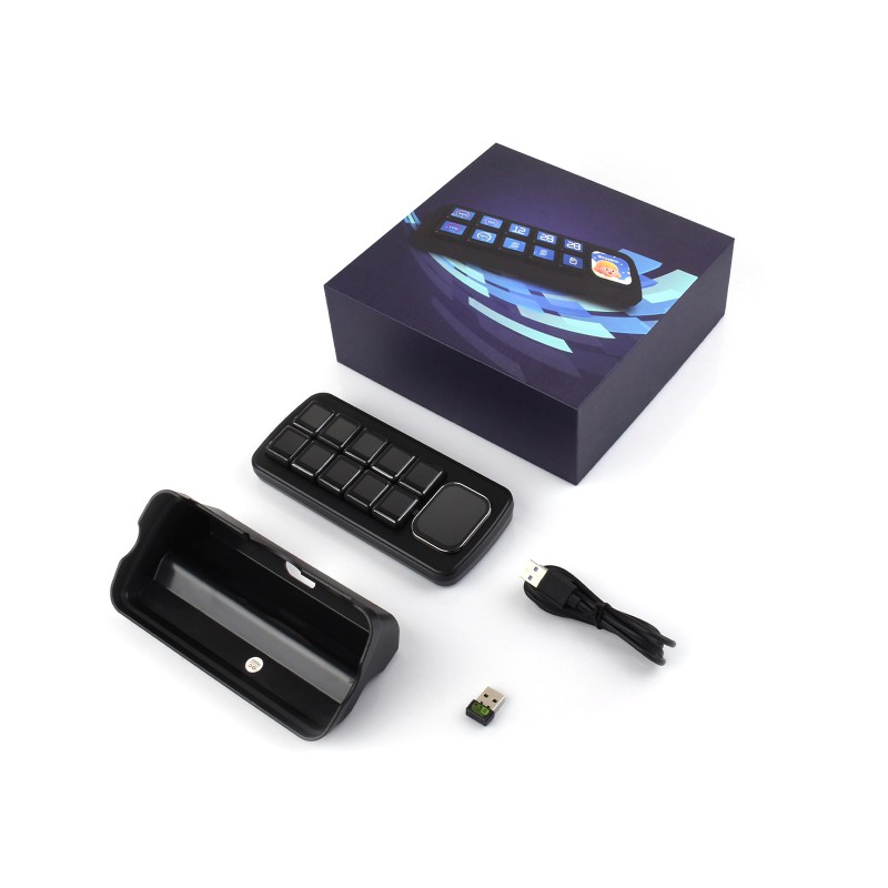 Waveshare MK10 Stream Deck LCD Makro-Controller Schwarz