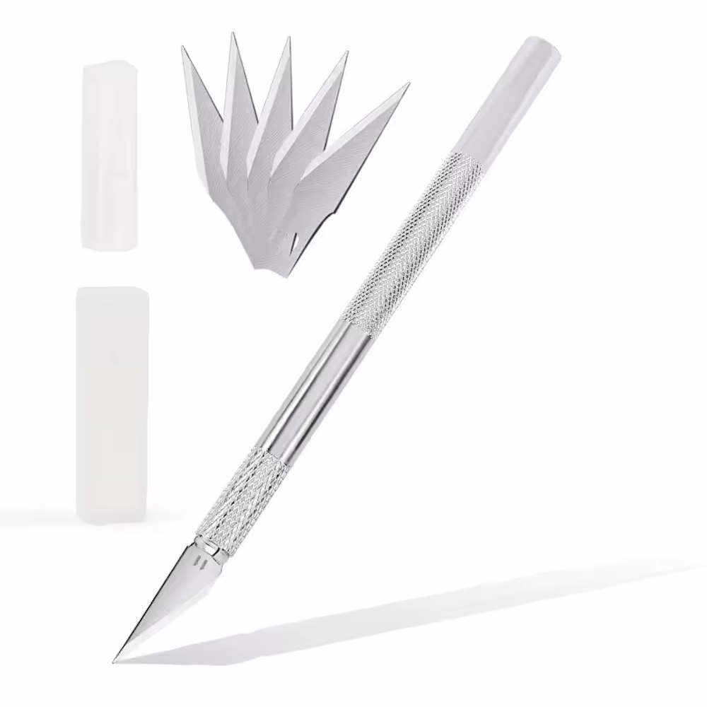 Präzisionsmesser mit 6 Klingen – Skalpell Cutter für Gravur, Modellbau & DIY