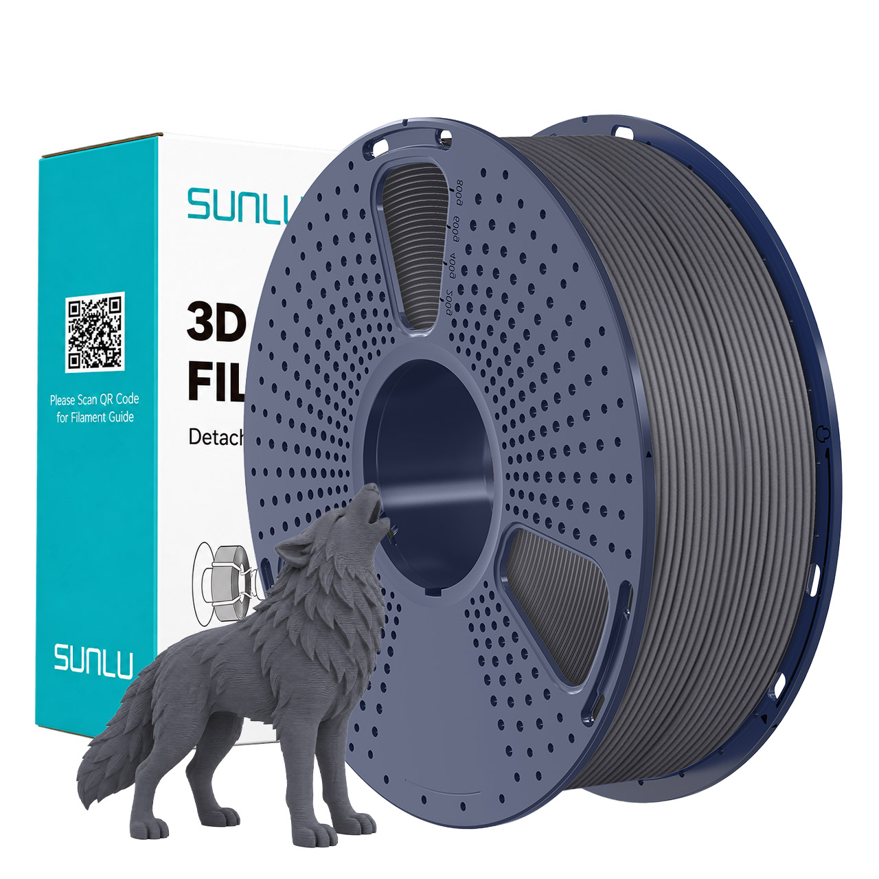 Sunlu PLA Matte Filament Grey 1.75mm 1kg