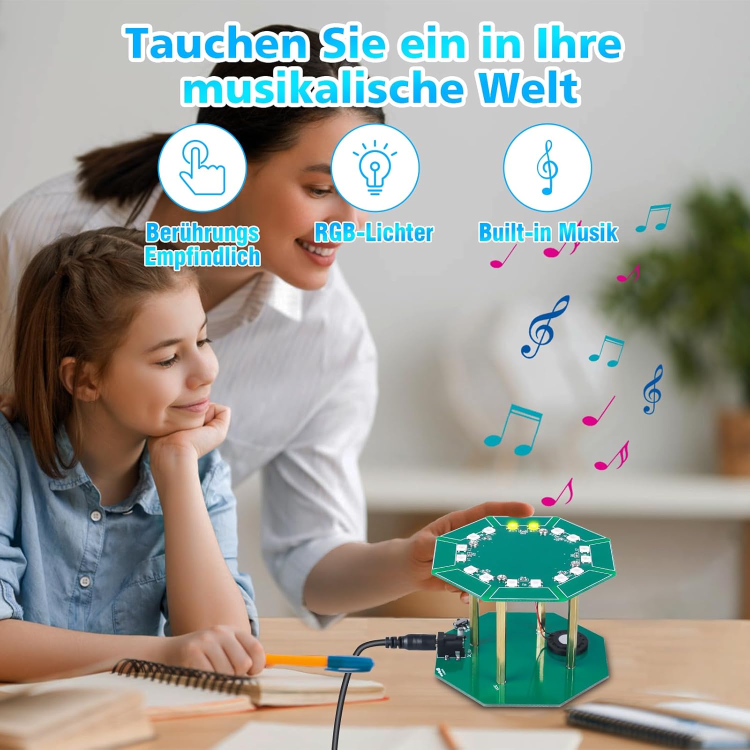 Bausatz Trommel mit Touchfunktion zum Löten (Grün)