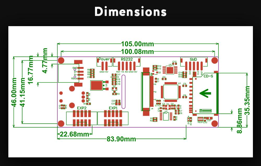 Bigtreetech TFT24 V1.1 Dualmodus Touchscreen LCD Display für Ender 3