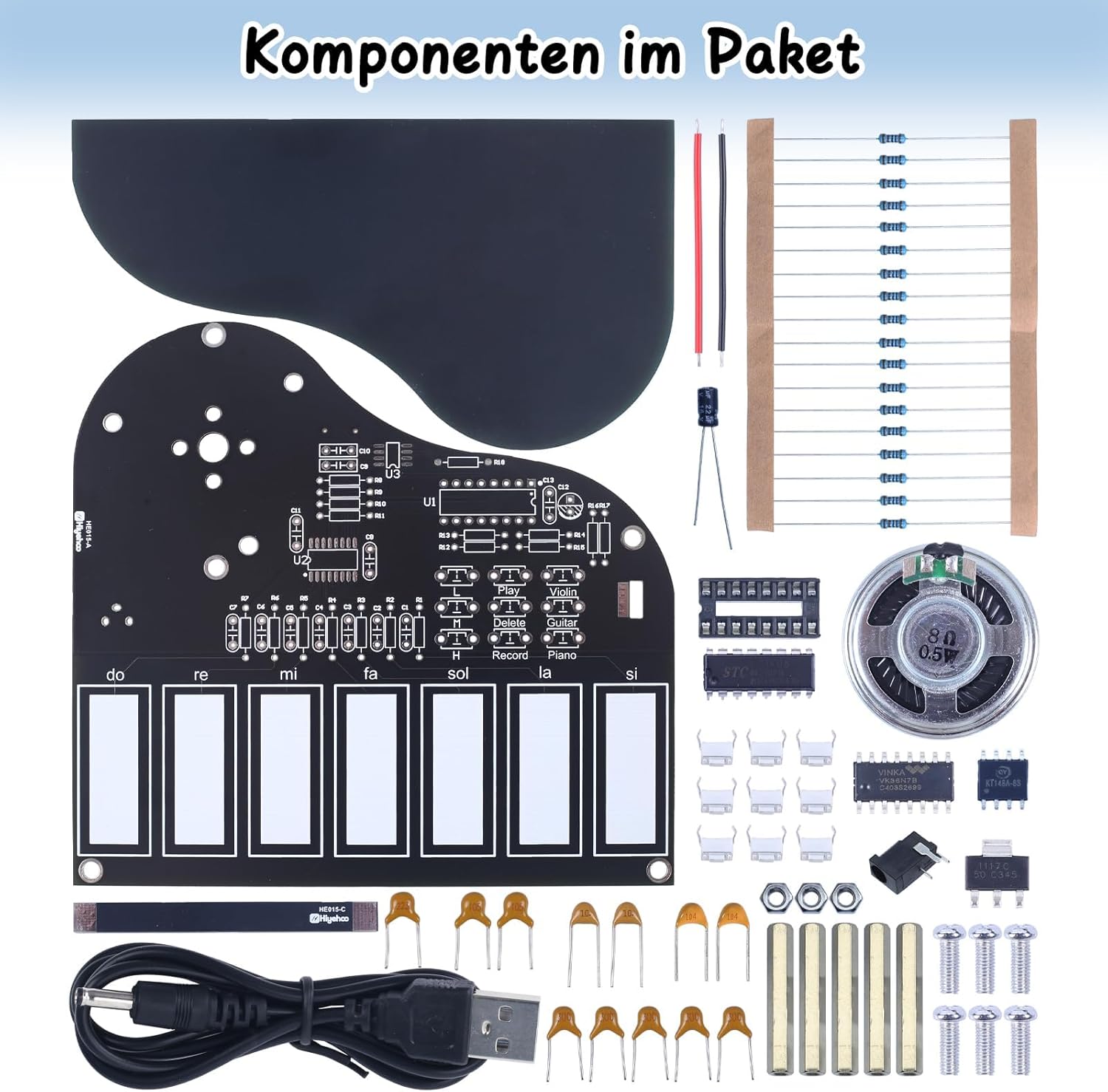 Bausatz Elektronisches Piano mit Touchfunktion und Aufnahme