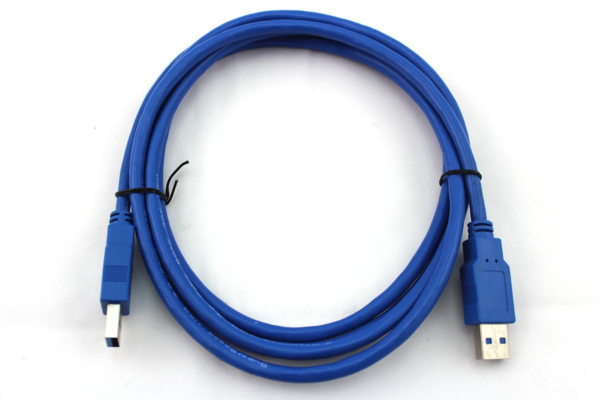 yourDroid 2m USB 3.0 Kabel, A-Stecker auf A-Stecker, Vernickelt, Blau